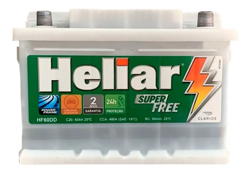 Bateria Heliar 60 Amperes 60 Ah 24 Meses De Garantia 2