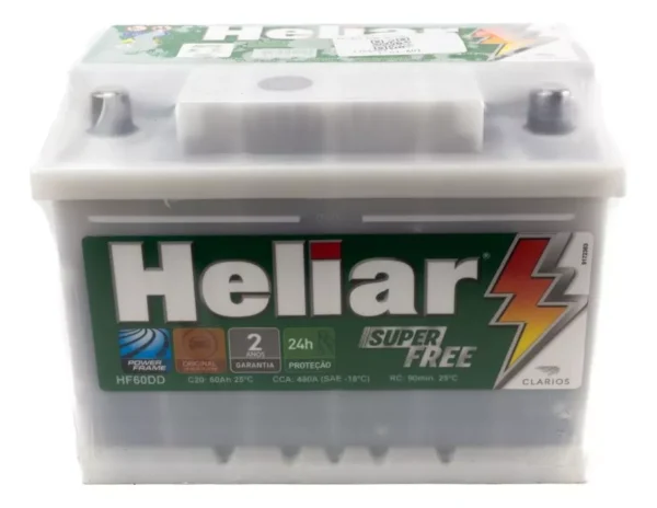 Bateria Heliar 60 Amperes 60 Ah 24 Meses De Garantia 4